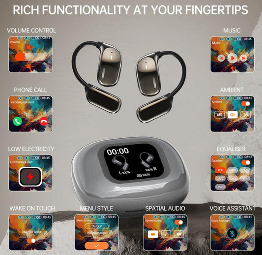 Touch Screen Open Ear Bluetooth wireless