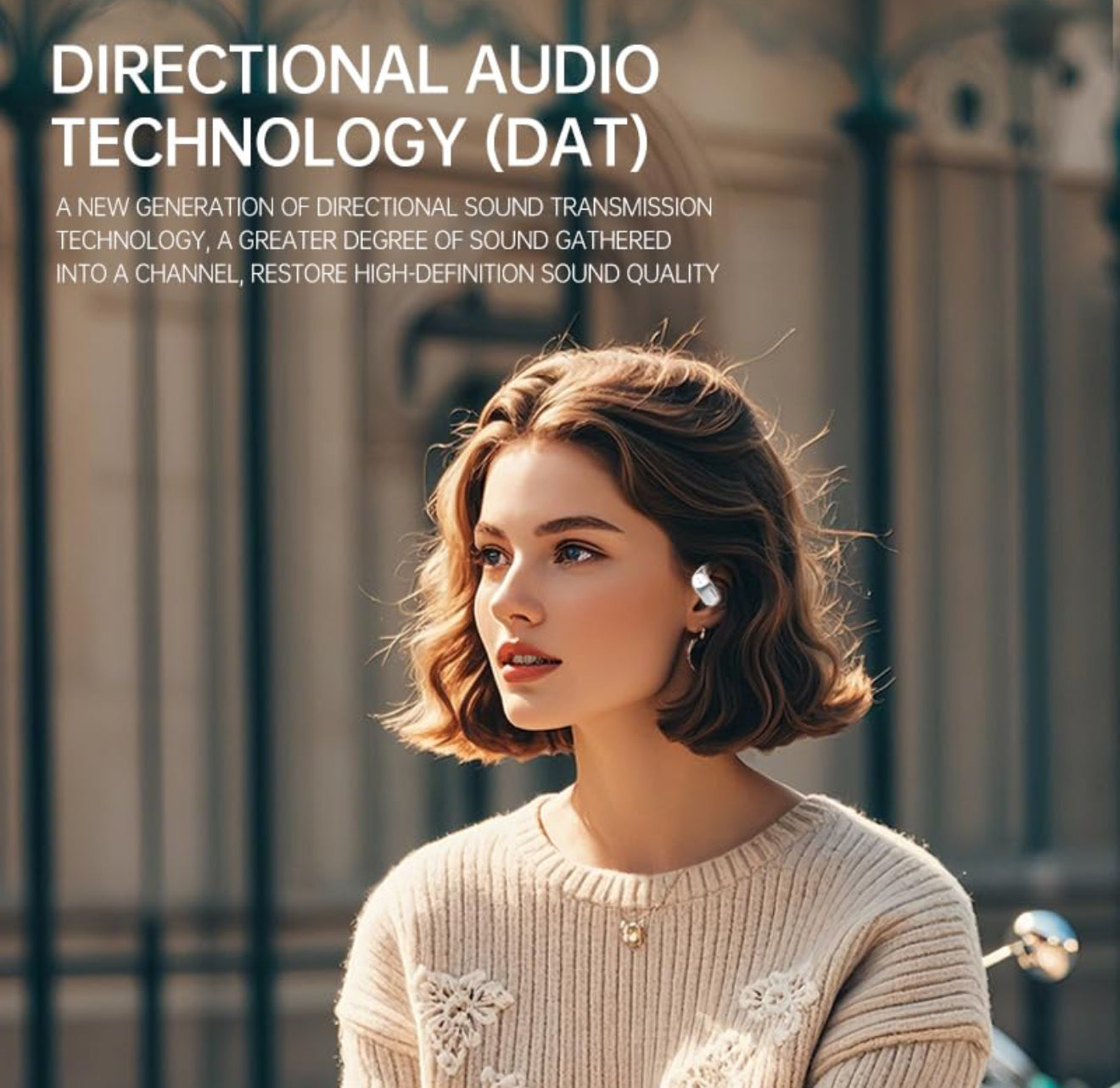 Touch Screen Open Ear Bluetooth wireless