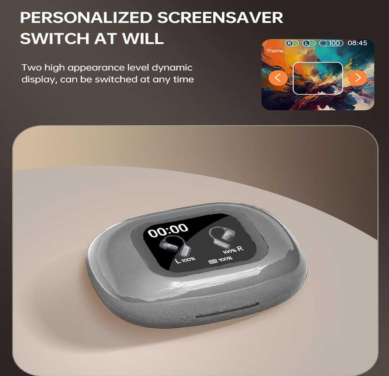Touch Screen Open Ear Bluetooth wireless