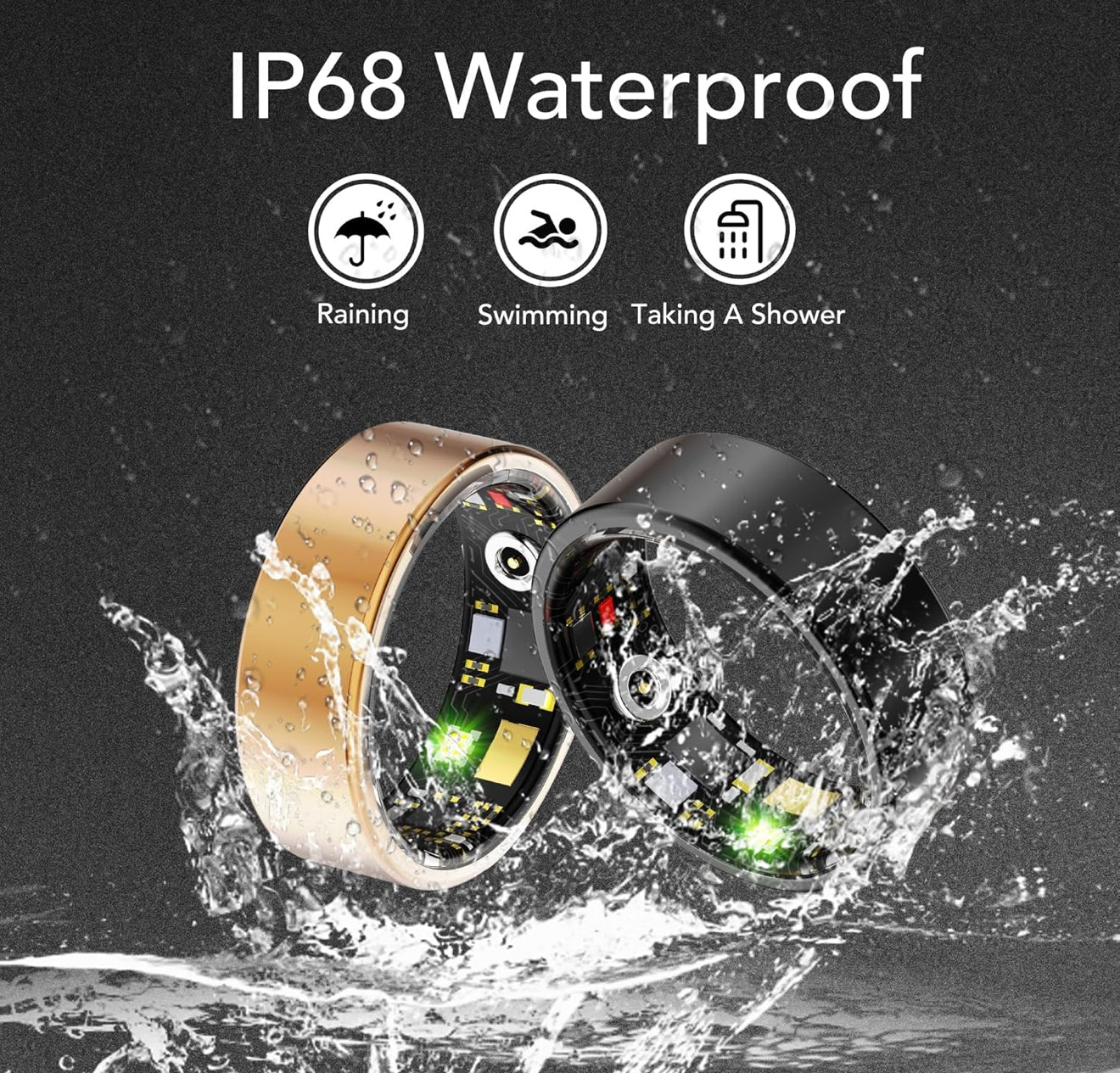 Smart Health Ring for Women Men Fitness Tracker