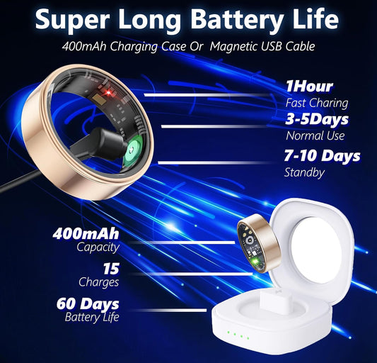 Smart Health Ring for Women Men Fitness Tracker