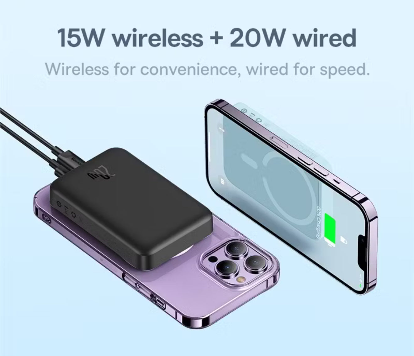 15W Magnetic Charger Pad – Works with iPhone MagSafe & Qi Devices